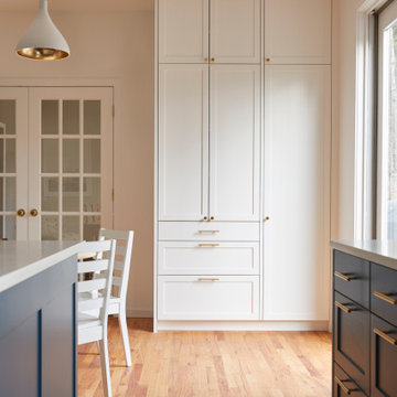 Painted Frame and Panel Kitchen