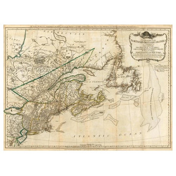 "A General Map of Northern British Colonies in America, 1776" Paper Art, 42"x32"
