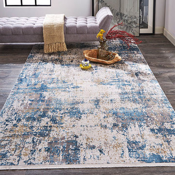 Lindstra Area Rug - Blue/Ivory