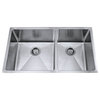 32.75 in. Undermount Double Bowl Sink with Faucet