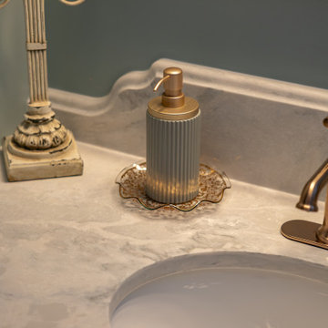Marble-Look Quartz Detail — Veining Up Close