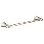 Moen - Moen Flara 18" Towel Bar Polished Nickel, YB0318NL - The Flara bathroom suite beautifully blends timeless classics with contemporary flair. The faucets bold details, clean lines and expressive, gestural flared surfaces combine with slim proportions and a tall, elegant stature for a striking appearance. The Flara bathroom suite includes single-handle and two-handle faucet options, matching tub/shower fixtures, a tub-filler faucet, and a broad selection of matching accessories that provides a cohesive look throughout the bath.