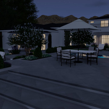 Neutral Estate Pool, Pavillion, Fireplace, Spa, Pickleball, and Garden