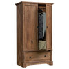 Pemberly Row Traditional Engineered Wood Bedroom Armoire with Garment Rod in Oak