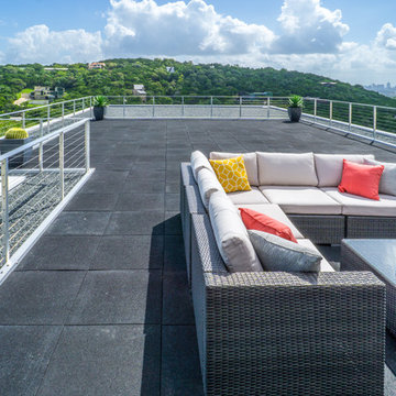 West Lake Hills Infinity Edge Pool & Decks (Ipe, Cable Railing)