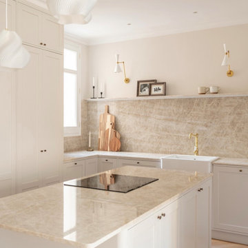 White shaker kitchen