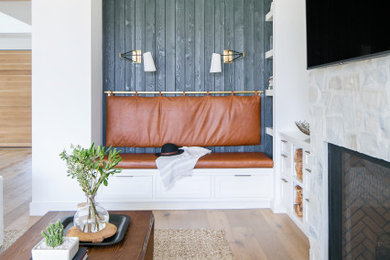 Living room - coastal living room idea in Orange County