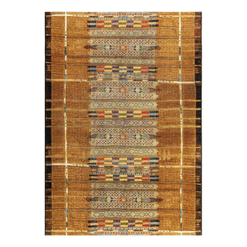Liora Manne Marina Tribal Stripe Indoor/Outdoor Rug, Gold, 6'6"x9'3"