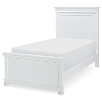 Canterbury Complete Panel Bed, Twin, Natural White
