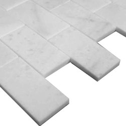 Statuary Crystal Marble Italian White Statuario 2x4 Mosaic Tile Polished - Home Accessories & Decor