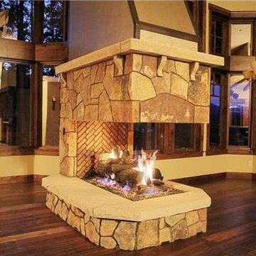Mason-Lite 3 Sided Custom Fireplace