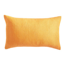 EUROPEAN FLAX LINEN PILLOW COVER &ndash; CANTALOUPE KIDNEY - Decorative Pillows