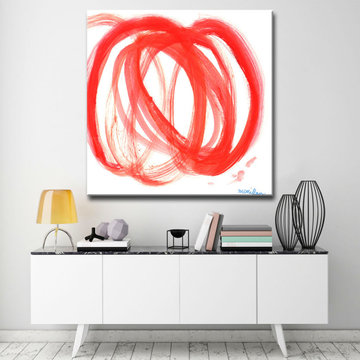 'Orange Swirl I' Ready2HangArt Canvas by Dana McMillan