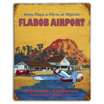 Flabob Airport Classic Metal Sign