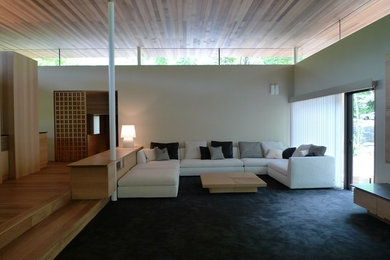 Inspiration for a modern living room in Yokohama.