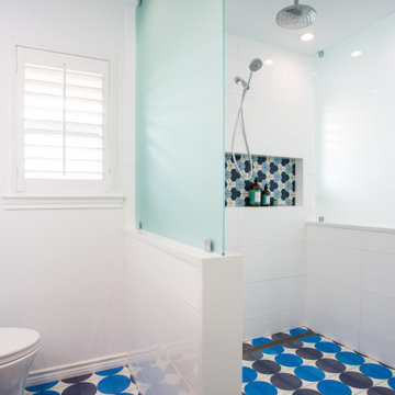 Master Bath with Bold Colors