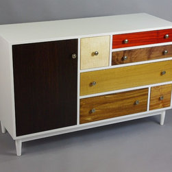 White Maple Dresser with Exotic Door and Drawer Fronts - Products