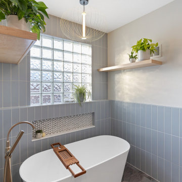 Coastal Casual Primary Bath Remodel Overland Park, KS