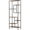 Helena 83" Bookcase, Antique Blch Seal, Waxed Black