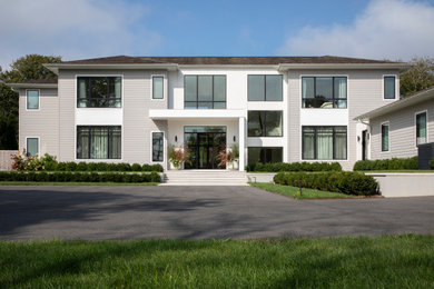 Inspiration for a contemporary exterior home remodel in New York