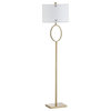 April Metal Modern Contemporary LED Floor Lamp, Brass Gold