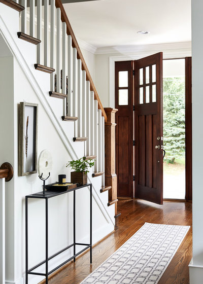 Transitional Entry by Haus Interior Design