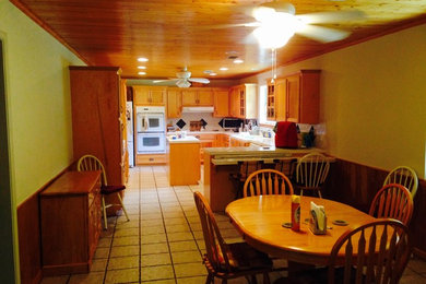 Example of a mountain style kitchen design in New Orleans