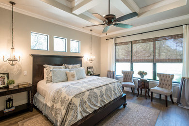 Transitional bedroom photo in Austin