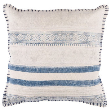 Lola by Surya Pillow Cover, Navy/Pale Blue, 20' x 20'