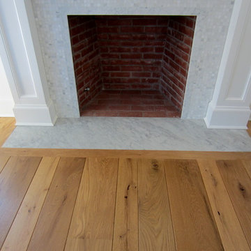 AMAGANSETT: WIDE PLANK CHARACTER WHITE OAK INSTALLED/FINISHED W BONA TRAFFIC HD