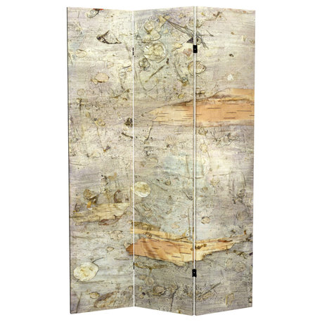 6' Tall Double Sided Pale Forest Canvas Room Divider