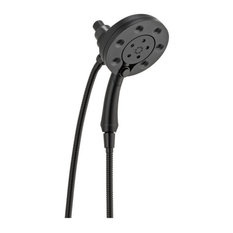 Delta H2Okinetic In2ition 4-Setting 2-in-One Shower, Matte Black, 58472-BL