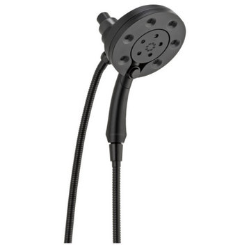 Delta H2Okinetic In2ition 4-Setting 2-in-One Shower, Matte Black, 58472-BL