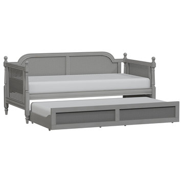 Hillsdale Melanie Wood and Cane Twin Size Daybed With Trundle