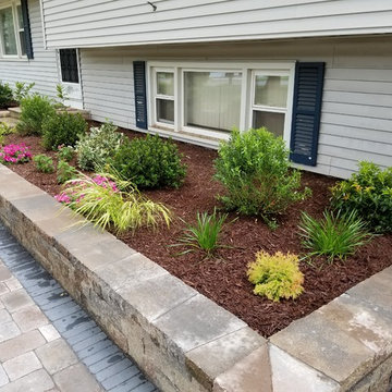 New retaining wall, garden and new sidewalk