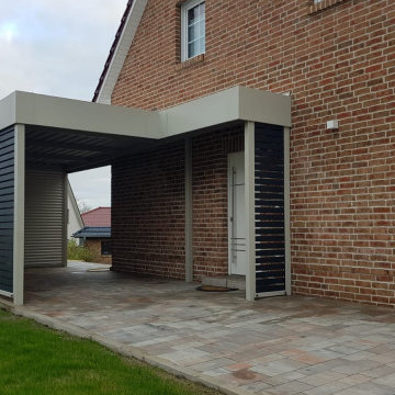 Carports mit integrierter Eingangsüberdachung