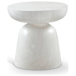 Meridian Furniture - Avellino Finished Concrete Indoor/Outdoor End / Side Table, Off White - Indulge in the allure of the Off White Avellino Indoor/Outdoor End Table by Meridian Furniture. Its captivating design and luxurious Off White finish elevate any space with effortless elegance. Crafted with precision and durability in mind, this stunning piece becomes the focal point of gatherings, fostering moments of connection and warmth. Embrace sophistication and style with the Avellino Indoor/Outdoor End Table, a testament to exquisite taste and timeless beauty.