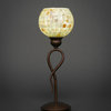 Leaf 1 Light Table Lamp In Bronze (35-BRZ-405)