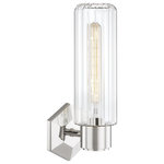 Hudson Valley Lighting - Roebling 1 Light Wall Sconce, Polished Nickel Finish, Clear Glass - Features: