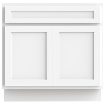 Vanity Art Vanity Base Cabinet, No Top, 36", White
