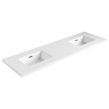 Dyconn Faucet 74 Inch Solid Surface Vanity Top