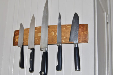 French Oak Wall Mounted Magnetic Knife Rack