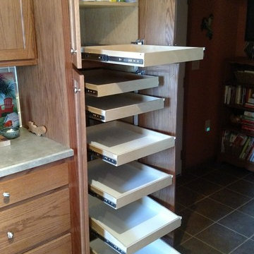 B4 & After Pull Out Shelves Install Kitchen & Pantry Cabinets