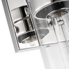 Intersection 2-Light Vanity, Polished Nickel With Clear Glass