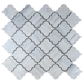 Solto White Marble Casablanca on 12" x 12" Mesh Mosaic Tile (10 sqft per box)