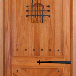 Mediterranean Doors - Andean Walnut Radius Top Plank Style - Front Doors