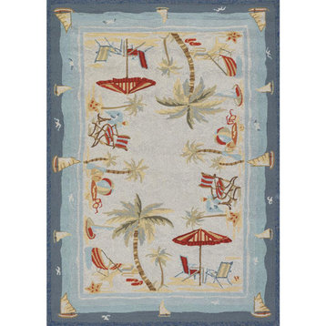 Pacific Heights Area Rug, Ocean, Rectangle, 5'6"x8'