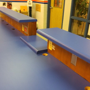 Elementary School Office Counter tops with Custom Cutout