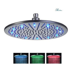 16" Stainless Steel Round Color Changing LED Rain Shower Head - Showerheads And Body Sprays