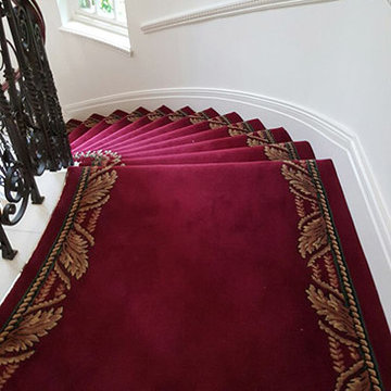 Supply & Install Patterned Red Carpet to Stairs